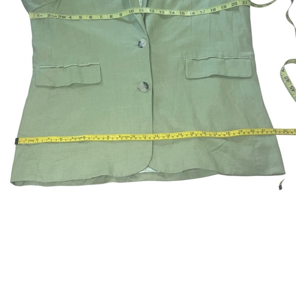 ASTR The Label Rio Oversized Blazer Jacket Celery Green Large NWOT Linen Blend - Picture 6 of 16